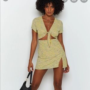 NWT Beginning Boutique mini yellow dress